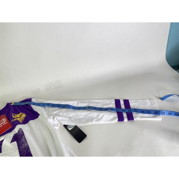 Minnesota Vikings NFL Ultra Game Womens XL Raglan Baseball Long Sleeve T-Shirt - Picture 5 of 6